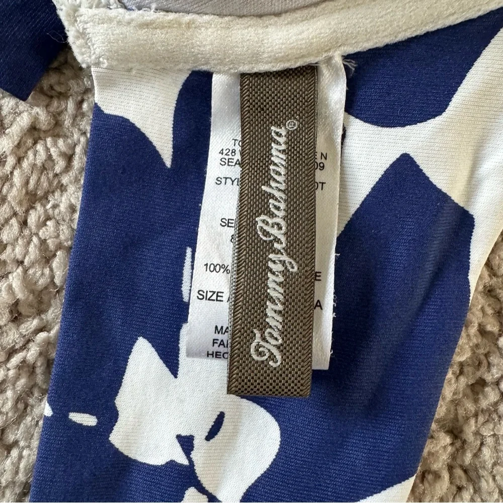 Tommy Bahama Blue and White Bikini Top - Picture 2 of 3